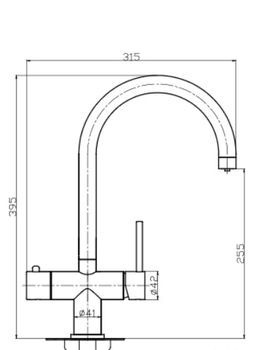 2,4 Liter Cooker inkl. hane & filter