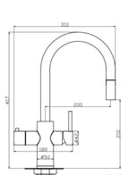 2,4 Liter Cooker inkl. udtrækshane & filter