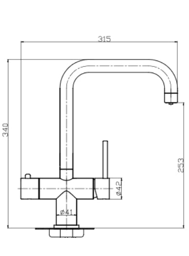 2,4 Liter Cooker inkl. hane & filter