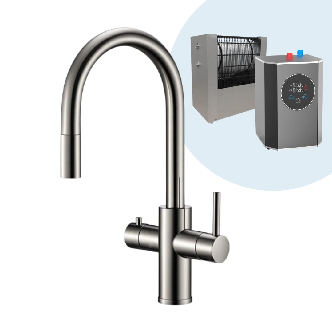 2,4 Liter 4-1 inkl. udtrækshane & filter